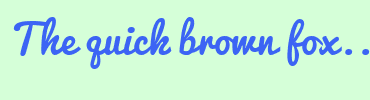 Image with Font Color 3C64F4 and Background Color D5FFD8